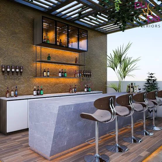 Party terrace and bar counter project detail 2